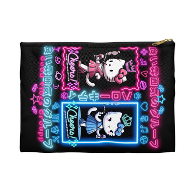 Neon Kitty Zip Bag