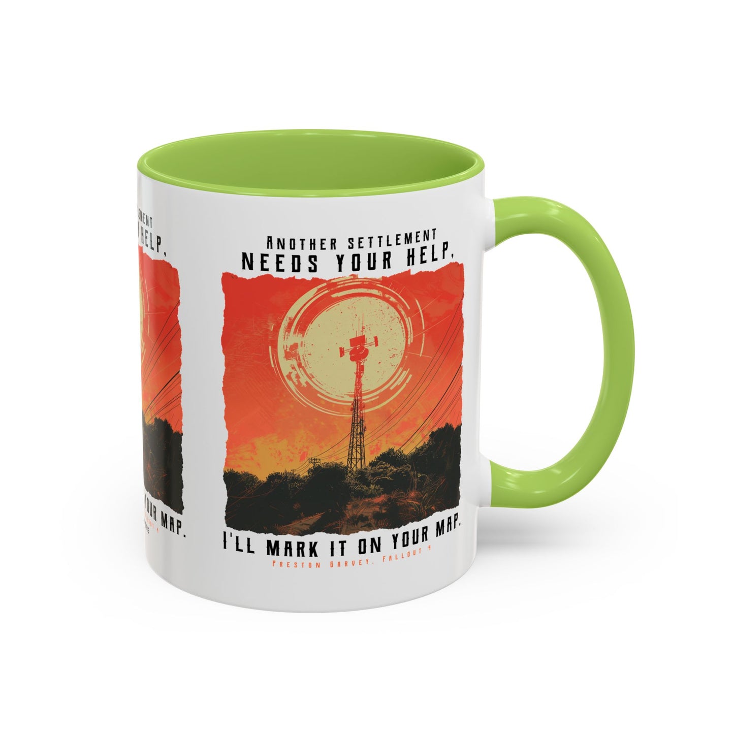 I'll Mark It On Your Map Fallout Coffee Mug — Vintage Radio Tower Accent Mug