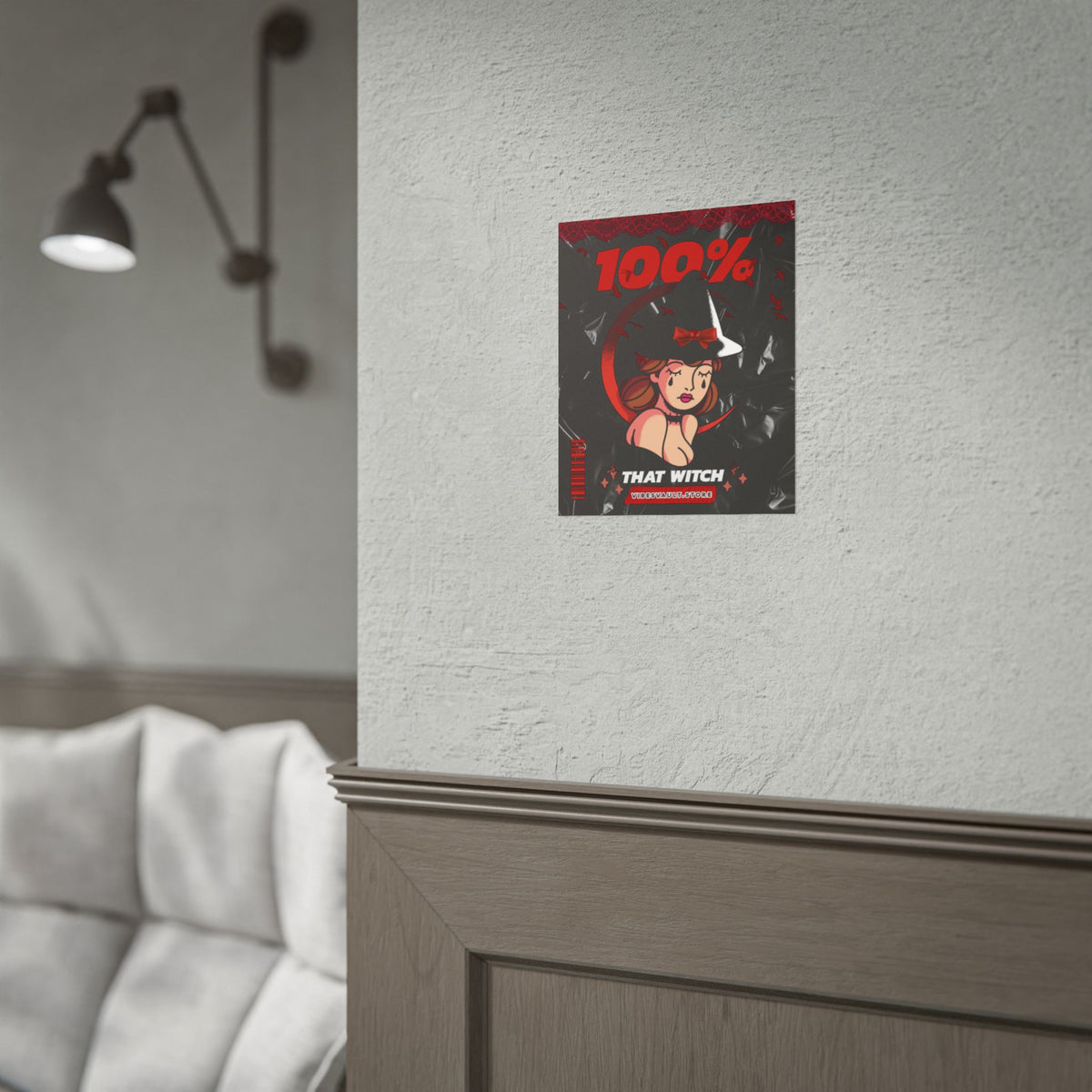 Red Witch Halloween Poster - "100% That Witch" October Fall 2026