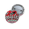 Red Heart Chrome Eye Custom Pin Buttons