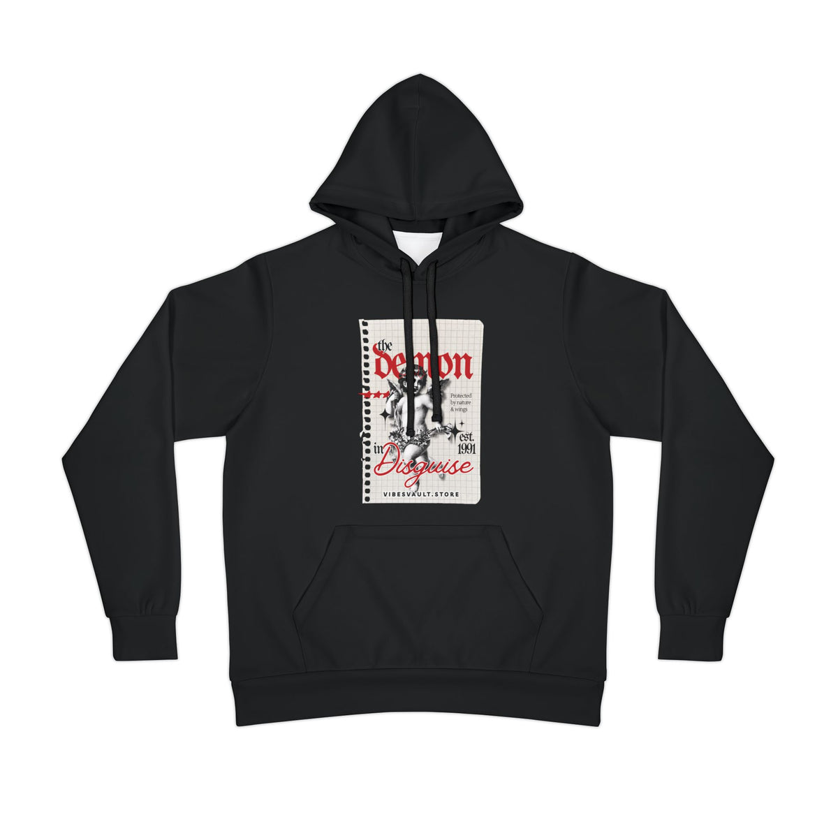 Demon in Disguise Hoodie – Vintage Cherub Graphic Athletic Pullover