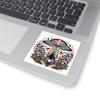 Rainbow UFO Sticker
