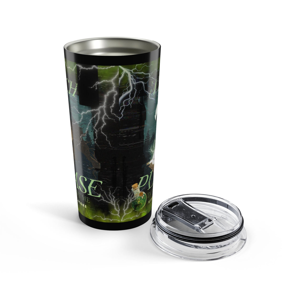 20oz Green Witch Magic Tumbler – Lightning, Potion & Gothic Energy Travel Mug— Halloween 2026