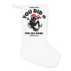 Santa Stocking – “You Did-” Skateboarding Monkey Christmas Gift Holder
