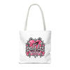 Pink Heart Chrome Eye All-Over Print Tote Bag
