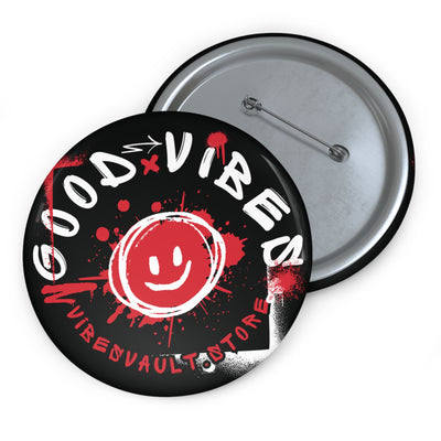 Smile Good Vibes Pin Button