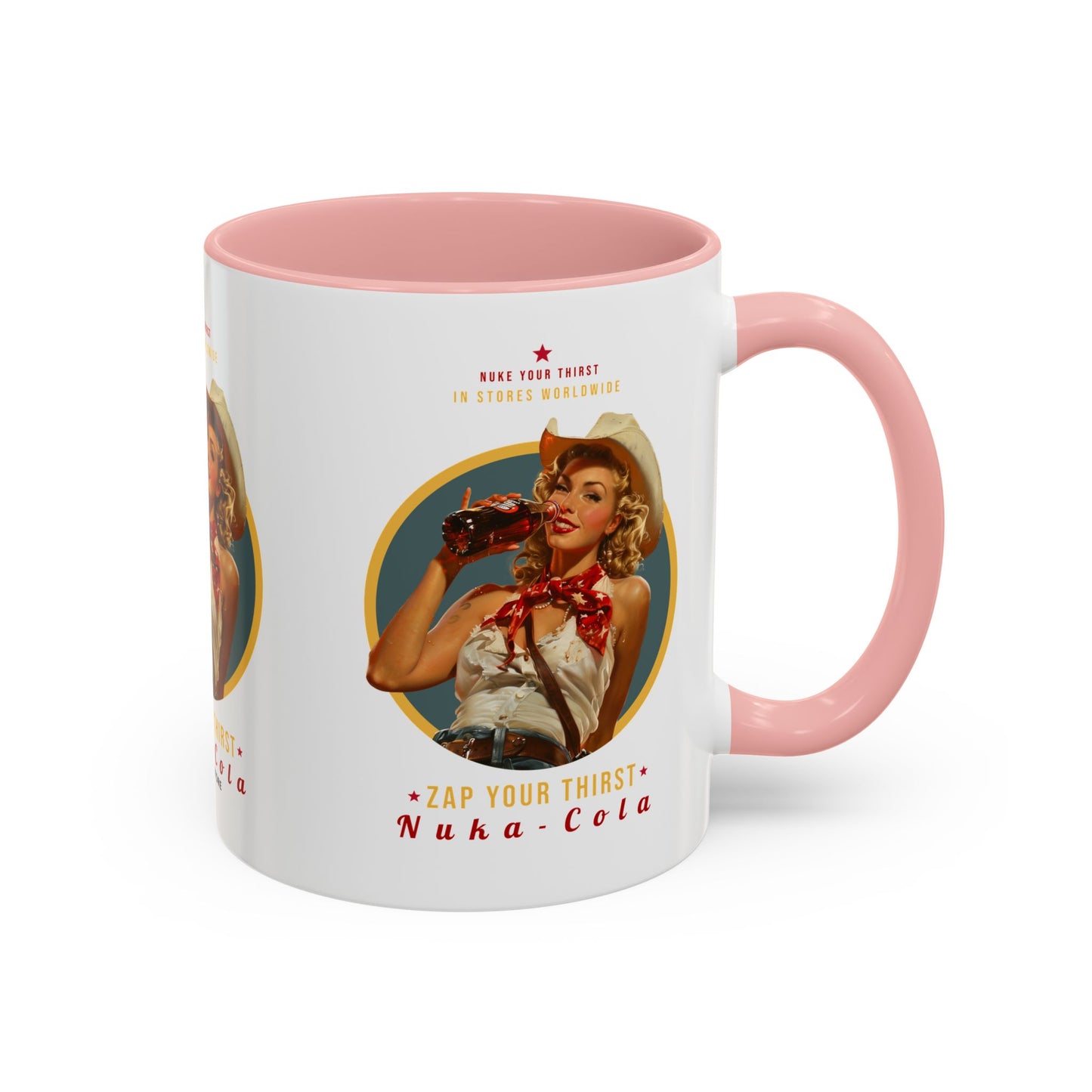 Apocalyptic Anime Coffee Mug — Nuka Cola Soda Girl Accent Mug (11/15oz)
