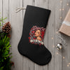 Red Roses Chrome Portrait Santa Stocking