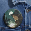 Witch Full Moon Pin - Magic Button Badge - Fall Halloween 2026