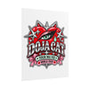 Red Heart Chrome Eye Rolled Poster