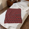 HOLIDAY Red Bow Velveteen Plush Blanket