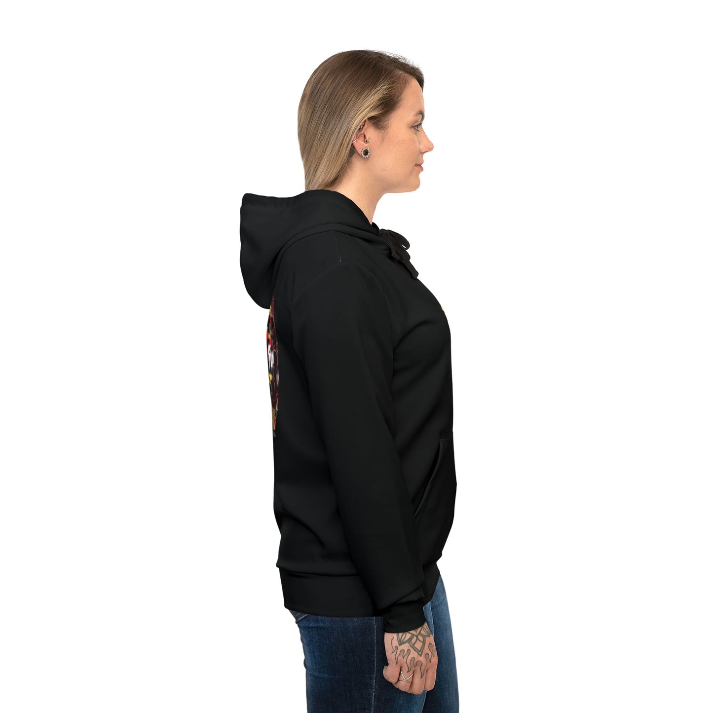 Dead Teddy Bear Graffiti Hoodie with Stars