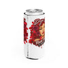 Rose Mosaic Portrait Slim Can Cooler