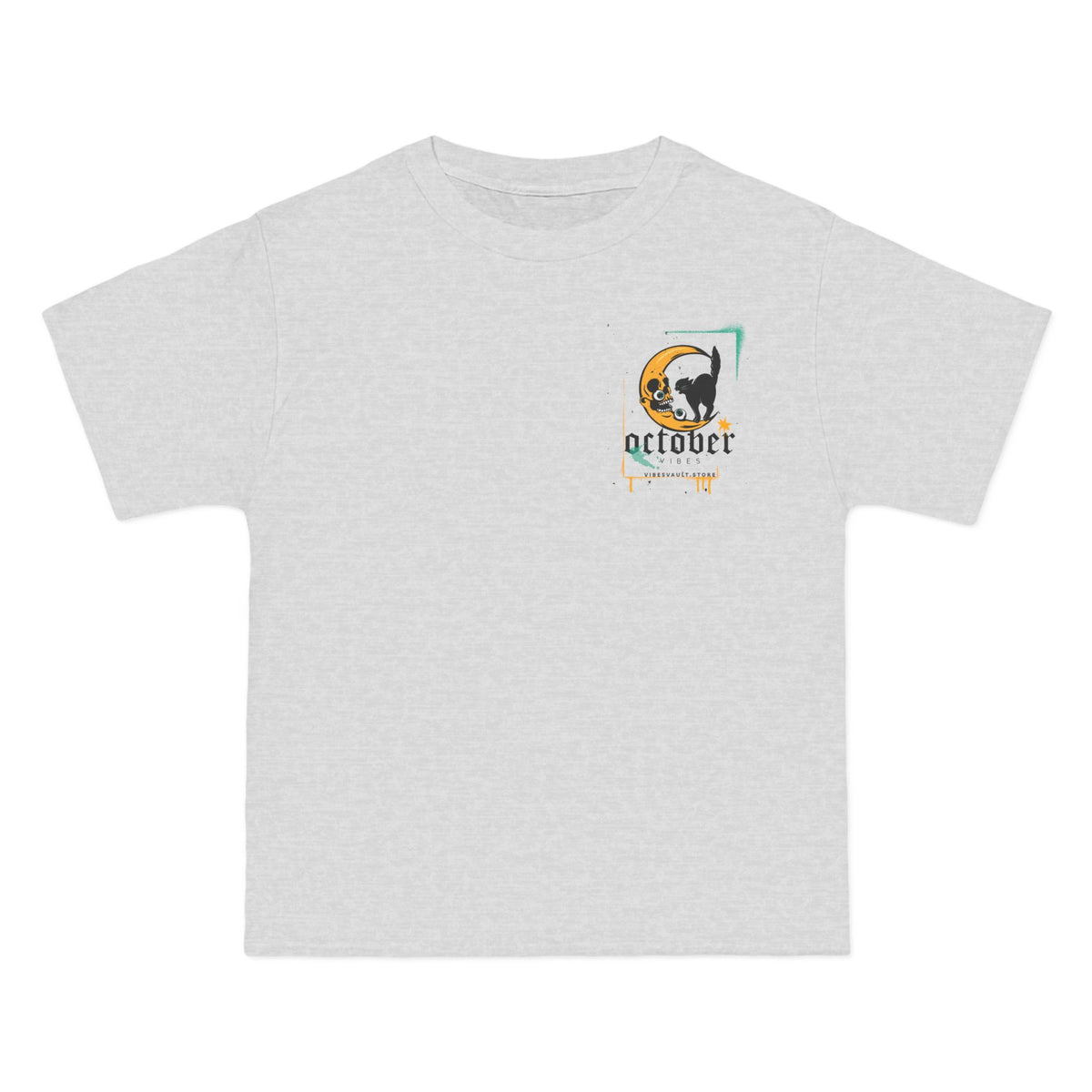 October Crescent Moon and Black Cat - T-shirt Top - Graphic Tee - Fall 2026