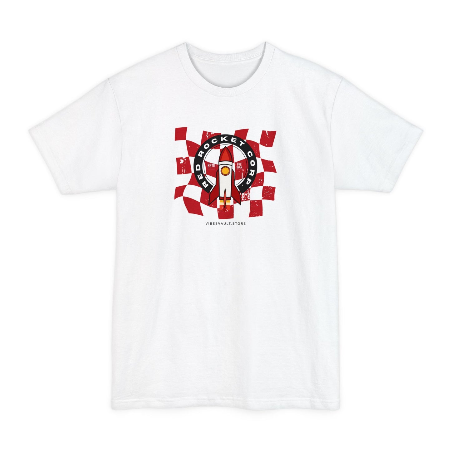 Red Rocket Corp Checkered Retro T-Shirt - Fallout Inspired