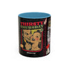 3 Book Covers Retro Vampire, Death and Black Cats Mug — Two-Tone Accent 11/15oz - Fall Halloween 2026