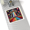 Sticker Rainbow UFO Space