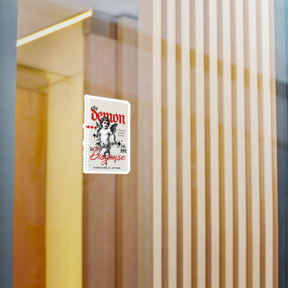 The Demon in Disguise Kiss-Cut Vinyl Sticker — Halloween 2026