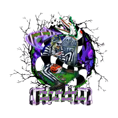 White Beetlejuice Graphic T-Shirt