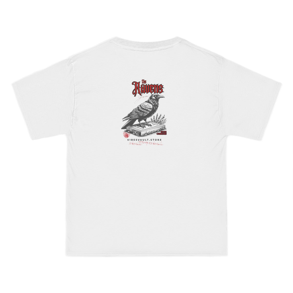 Raven Book Cover - T-shirt Top - Retro Graphic Tee - Fall Halloween 2026