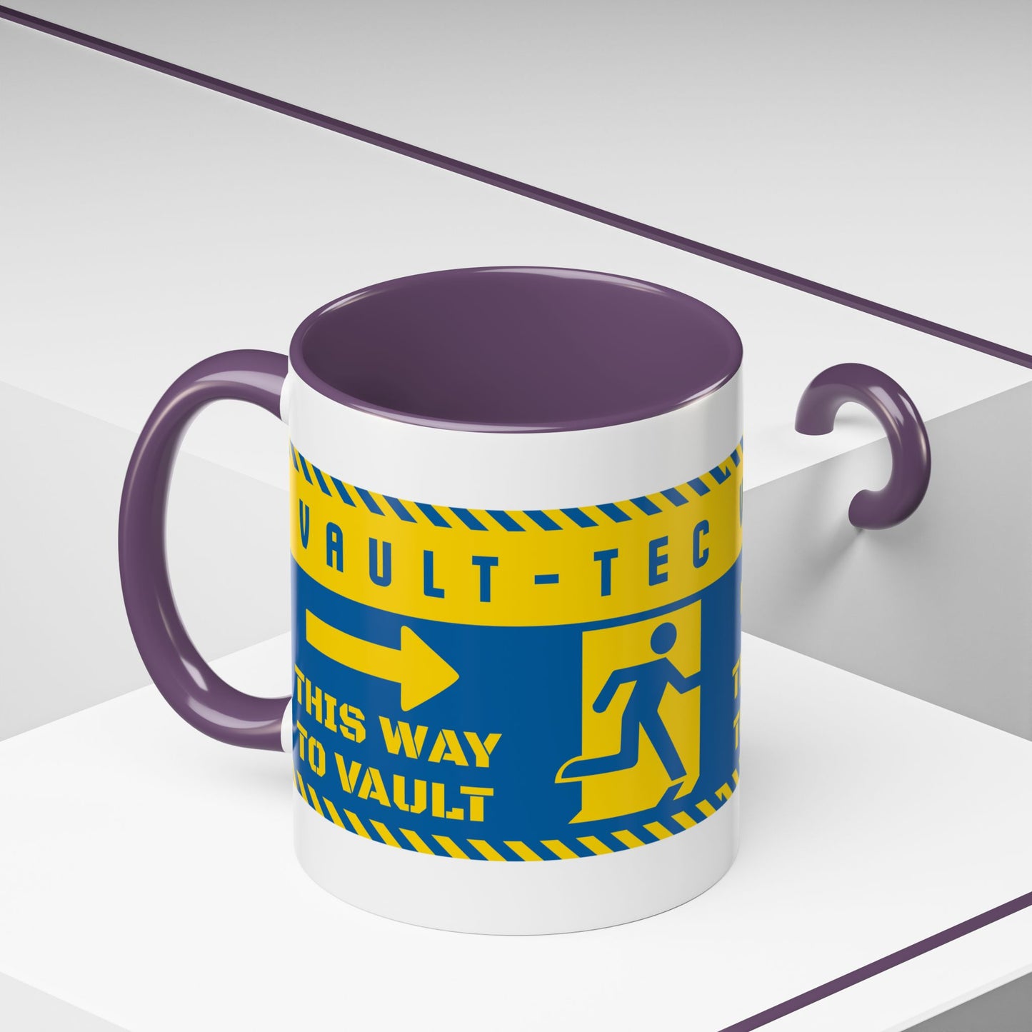 Vault-Tec 'This Way to Vault' Accent Coffee Mug — Fallout-Inspired Gamer Gift