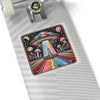 Sticker Rainbow UFO Space