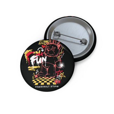 Dead Teddy Bear Pin Button