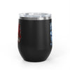 Red Roses Chrome Portrait Wine Tumbler 12oz