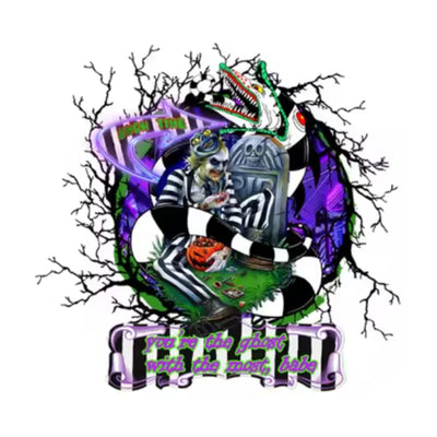 Purple Beetlejuice Graphic Shirt Plus Size