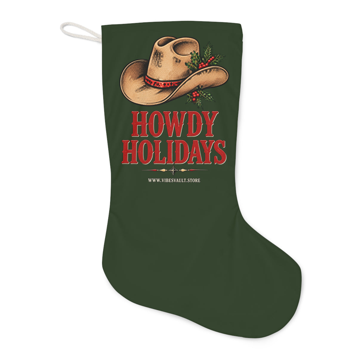 HOLIDAY Howdy Holidays Santa Stocking