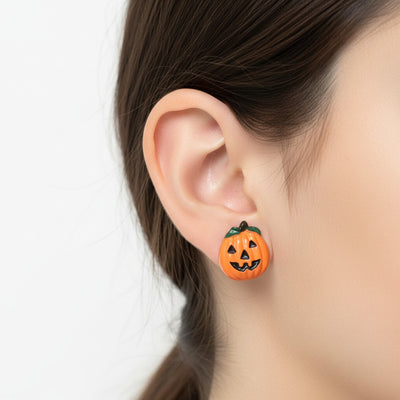 Pumpkin Stud Halloween Earrings