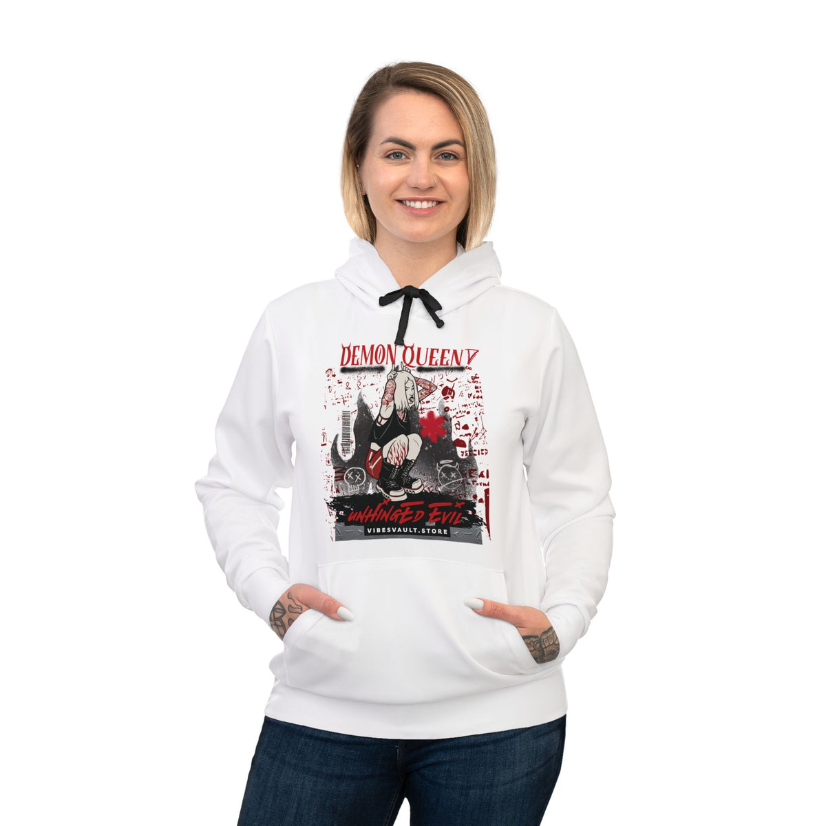 Demon Queen Athletic Hoodie – Anime Graphic Streetwear