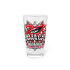 Red Heart Chrome Eye Pint Glass 16oz