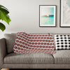 Red Roses Chrome Portrait Sherpa Blanket