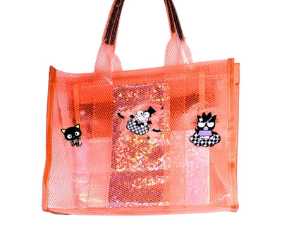 Sanrio-Inspired Clear Tote Bag with Holographic Inserts