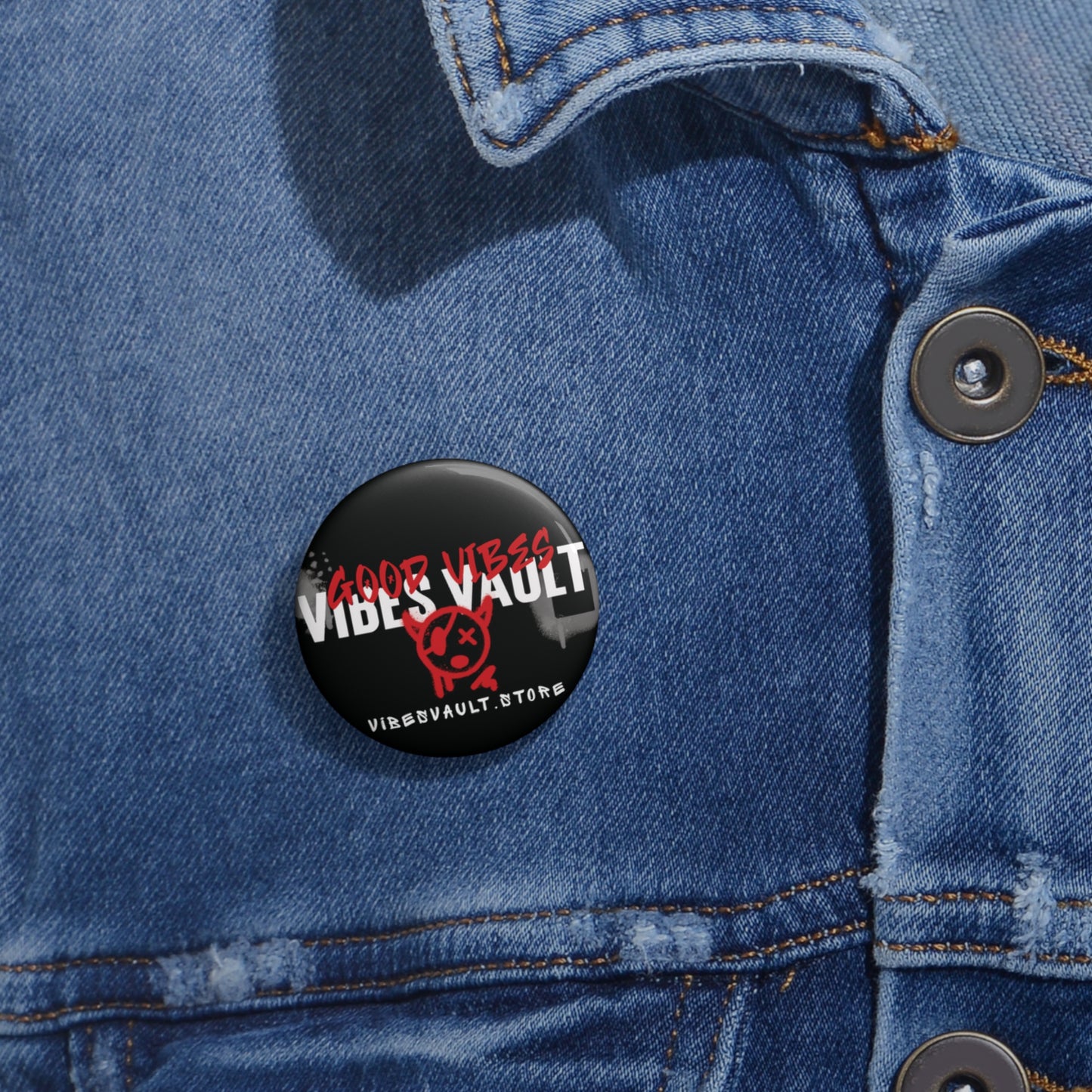 Devil Pirate Good Vibe Pin Button
