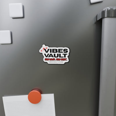 Vibes Vault Logo Magnets Refrigerator Decor with Starburst Die-Cut