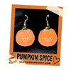Smiling Pumpkin Jack-O'-Lantern Dangle Earrings