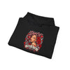 Red Roses Chrome Portrait Gildan Heavy Blend Hoodie
