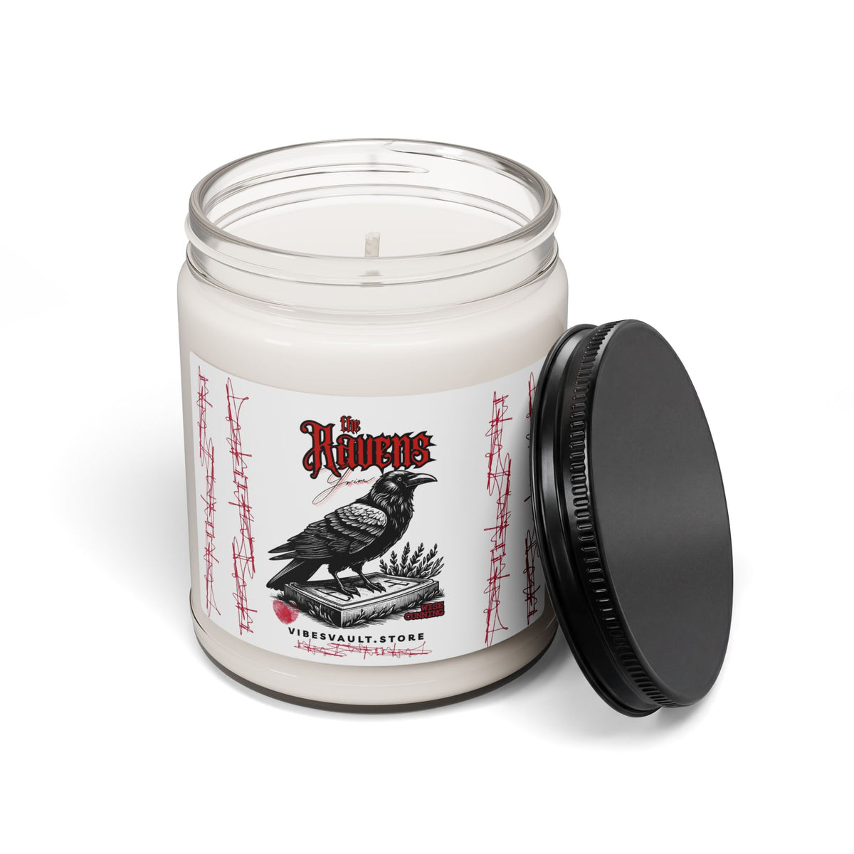 Gothic Raven Scented Soy Candle — 9oz Jar Multiple Scents Available— Halloween 2026