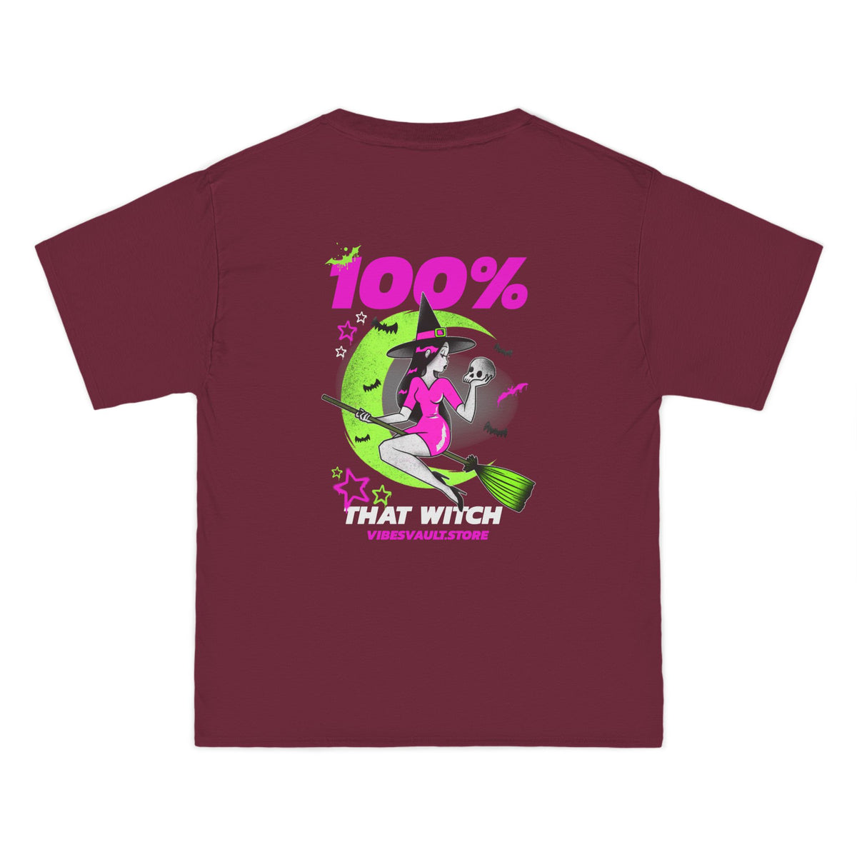 100% That Witch - Shirt Pink Green Neon - T-shirt Top - Retro Graphic Tee - Fall Halloween 2026