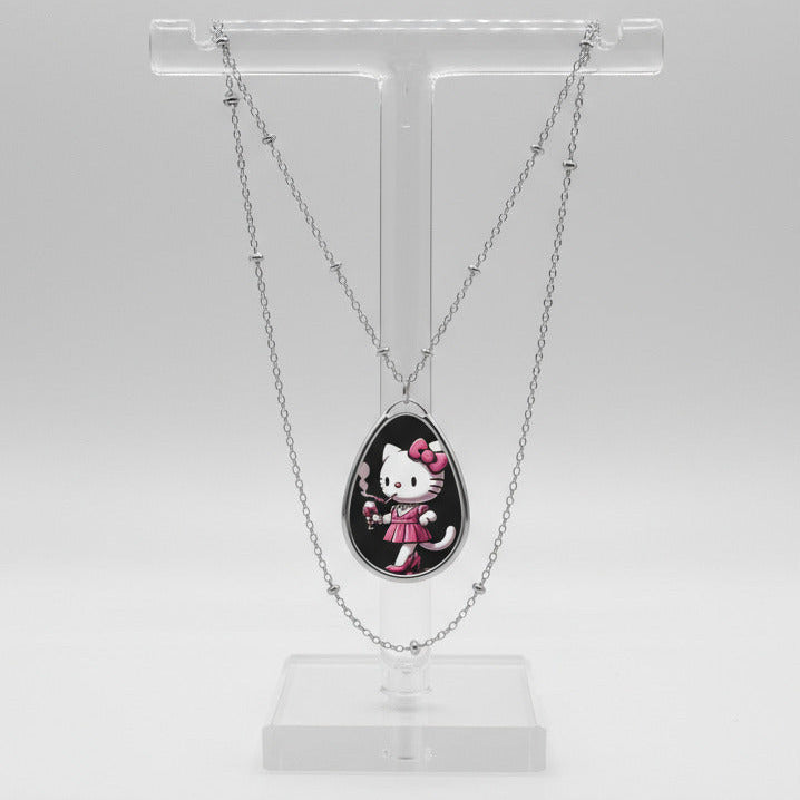 Pink Kitty Queen Necklace - Cannabis Culture
