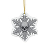 Gray Skull Snowflake Christmas Ornament 1pc, 3pcs, 5pcs, or 10pcs