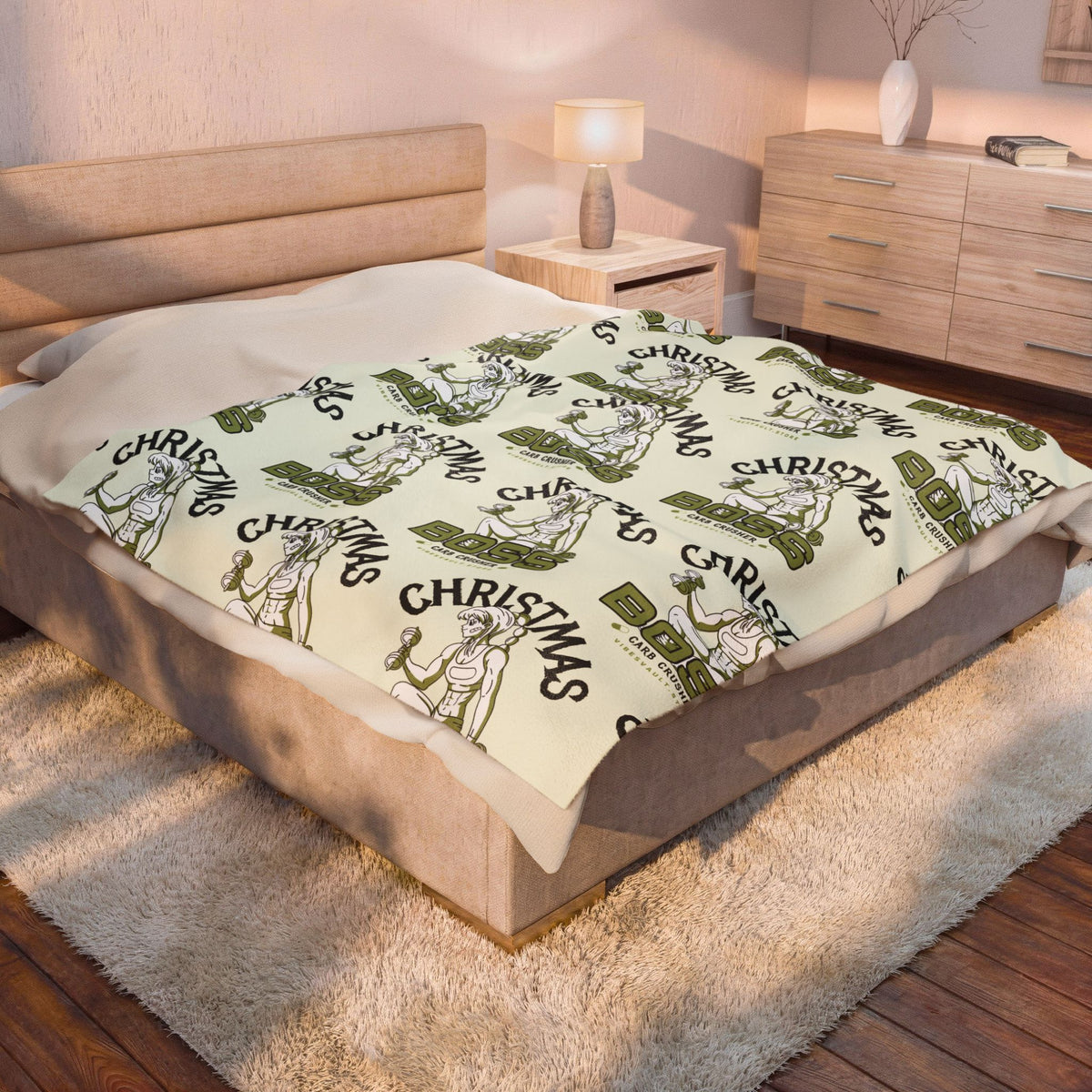 Boss Gym Girl Velveteen Plush Blanket