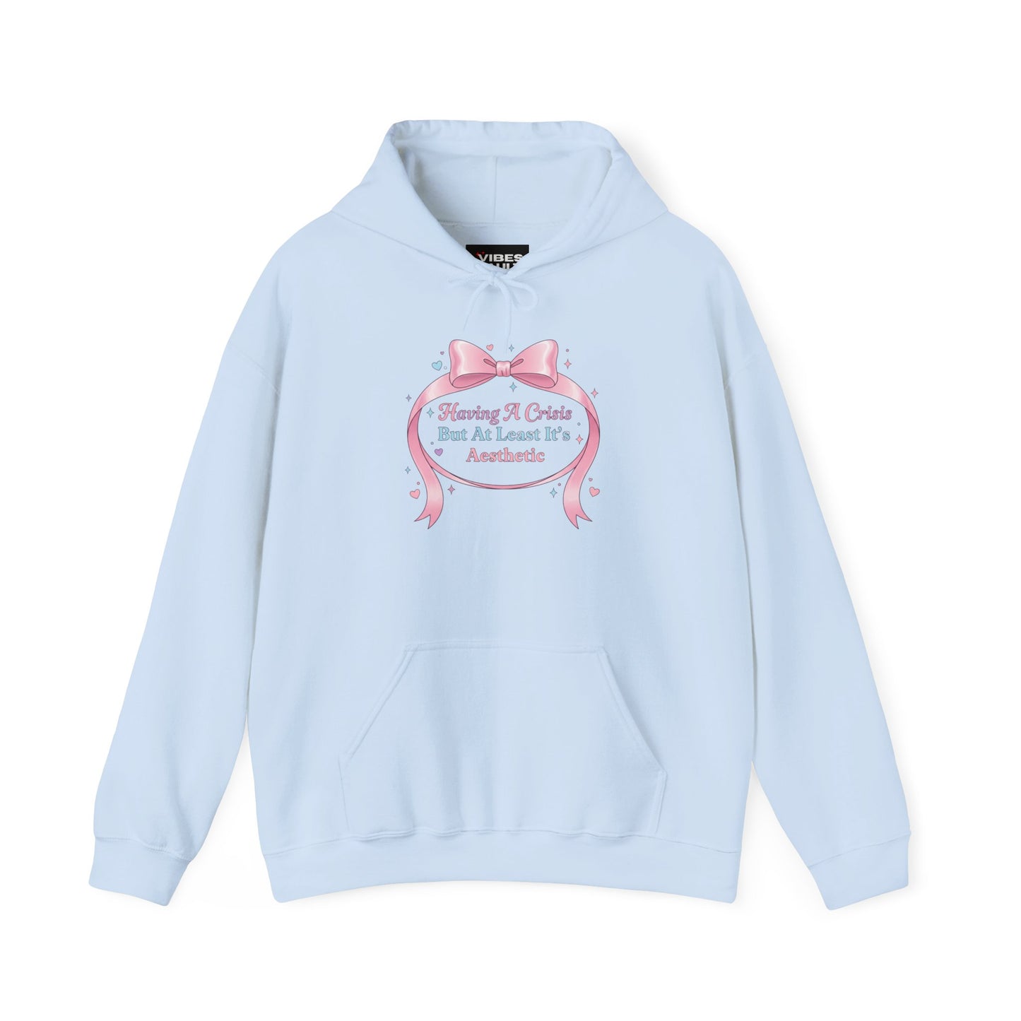Sweetly Sarcastic Ribbon Crest Hoodie | coquette, pastel humor