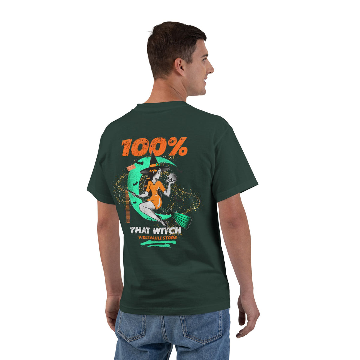 100% That Witch - T-shirt Top - Magic Bats Moon Graphic Tee - Fall Halloween 2026
