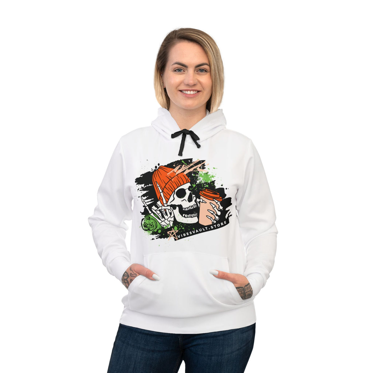Basketball Skull Hoodie – Edgy Streetwear for Basketball Fans