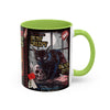 3 Book Covers Retro Vampire, Death and Black Cats Mug — Two-Tone Accent 11/15oz - Fall Halloween 2026