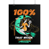 Magic Skull Bats Poster - "100% That Witch" Orange and Green - October Fall 2026