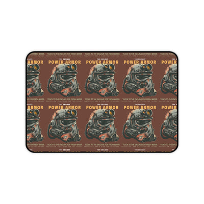 Fallout Power Armor Retro Desk Mat — Vintage Gaming Mousepad for Gamers & Fans